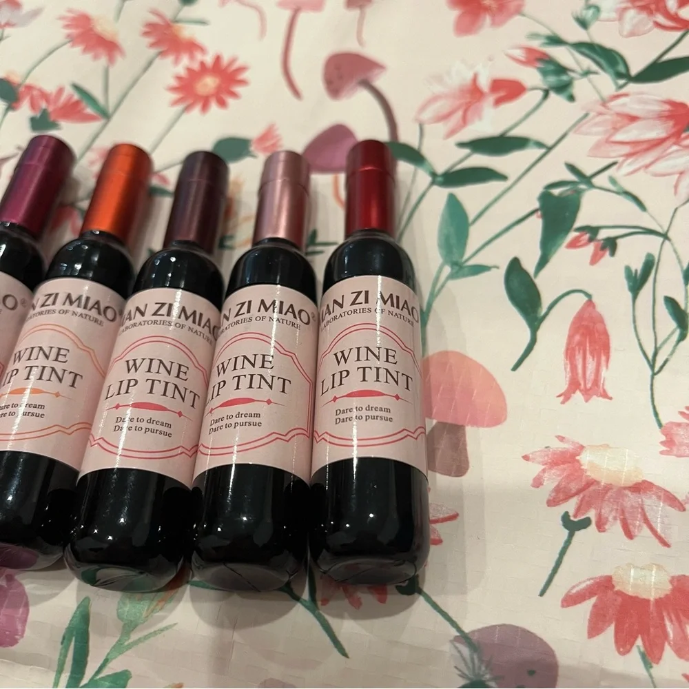 Wine Lip Tints Set of 5 Fun Bright Colors